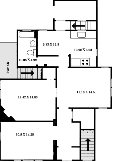 508 West Clark Downstairs Floorplan